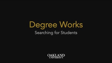 Degree Works: How to Search for Students