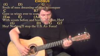 US Air Force Song Fingerstyle Guitar Cover Lesson in G with ChordsLyrics