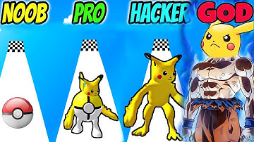 Pokeyball Run in NOOB vs PRO vs HACKER vs GOD (Level 26 - 84)
