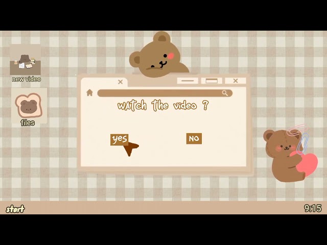 cute aesthetic (no text) free intro template || bear + cute 🐻 class=