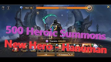 Trials Of Heroes | 500 Heroic Summons | New Hero - Hanuman | Trinh Nguyen