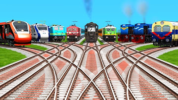 Every⚽ Indian Railways Train Running At Diamond Railroad Tracks | indian train simulator game 