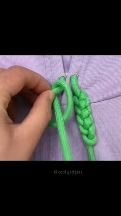 Ave Craft: How to Tie Hoodie Strings for beginners. Hoodie knots - single  strand braid tutorial. 