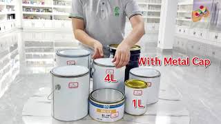 1 Gallon Empty Round Paint Pot Style Metal Round Tin Containers With Open Lids