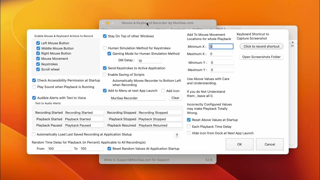 How to use murgaa recorder to record and playback mouse and keyboard