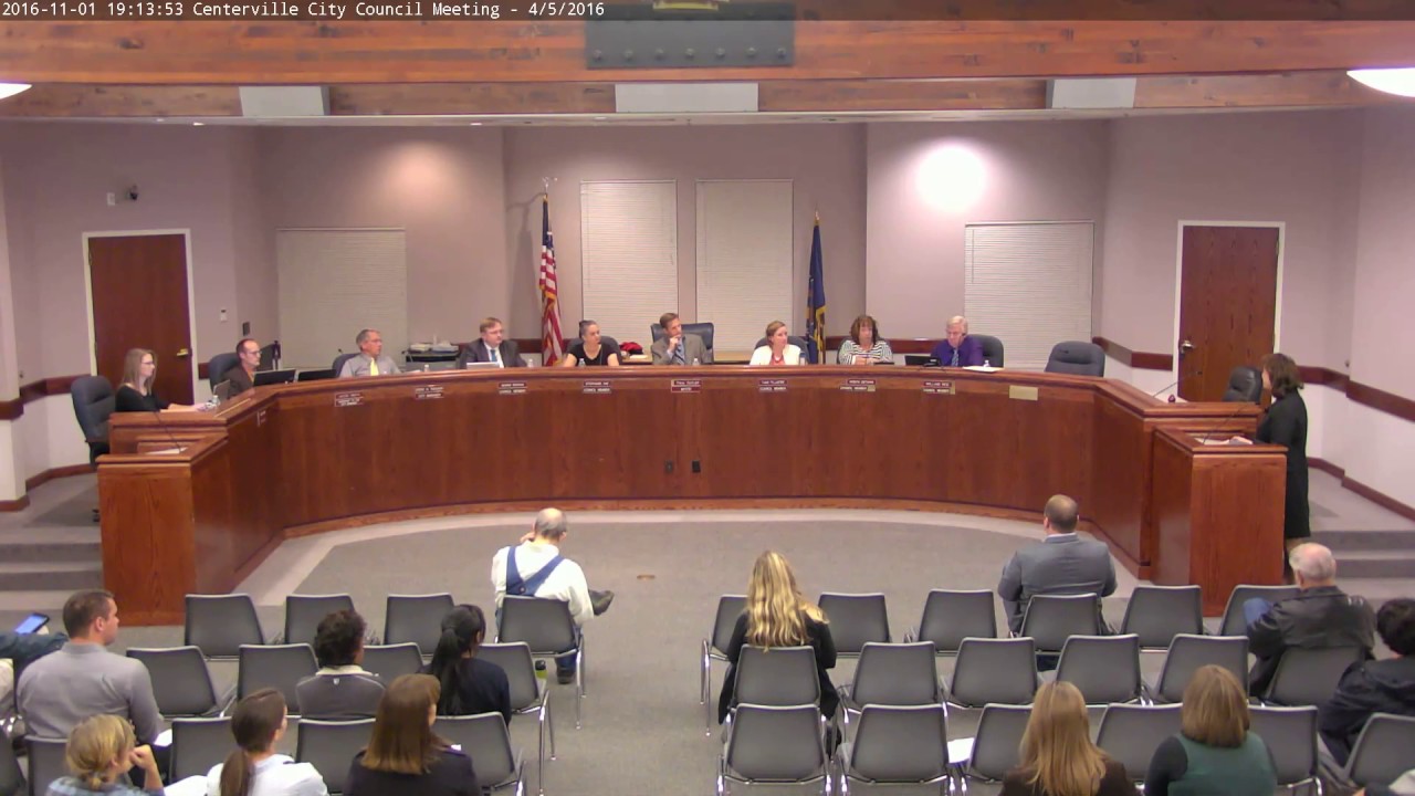 Centerville City Council Meeting November 1, 2016 YouTube