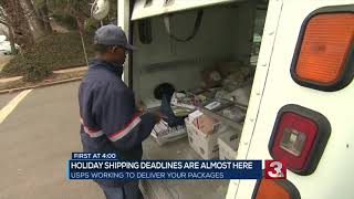USPS releases holiday shipping deadlines as work ramps up at local post offices