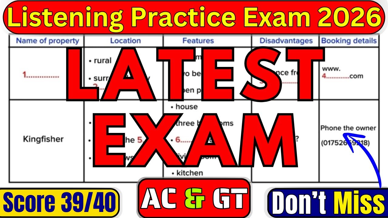 LISTENING IELTS PRACTICE TEST FOR JANUARY 2026 WITH ANSWERS | IELTS LISTENING TEST 2026