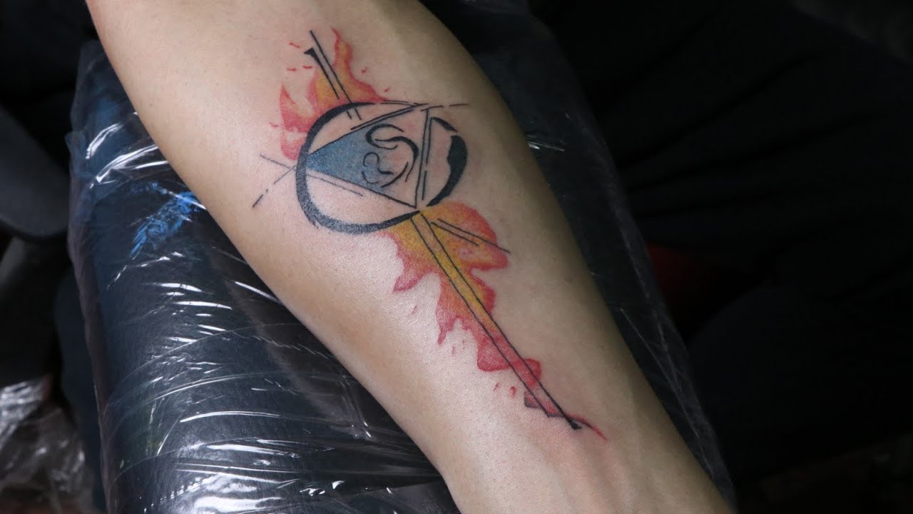 How to make colour tattoo. ( Mom and son tattoo )