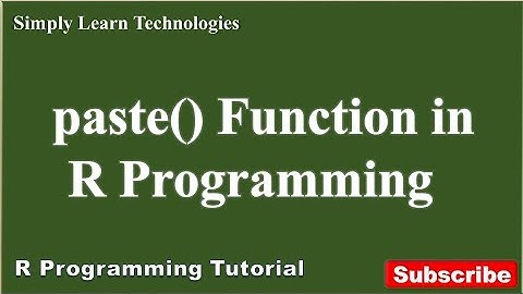 R Programming Tutorial: Use of paste() Function in R Program | Simply Learn Technologies | Bigdata