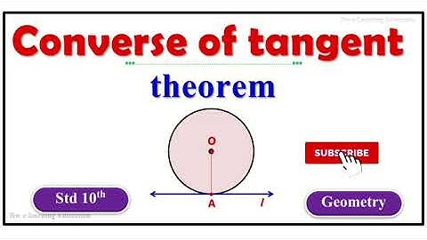 Converse of Tangent theorem | Circle | Std 10th | Geometry