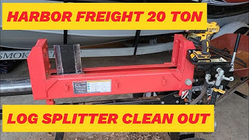 Harbor Freight 20 Ton Log Splitter Clean Out!