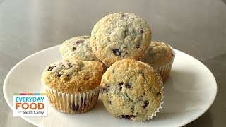 Blackberry-Oat Bran Muffins - Everyday Food with Sarah Carey