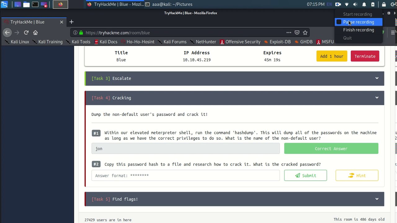 Tryhackme blue walkthrough cyberworldsec youtube