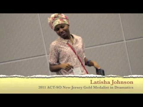 LaTisha Johnson recites a monologue