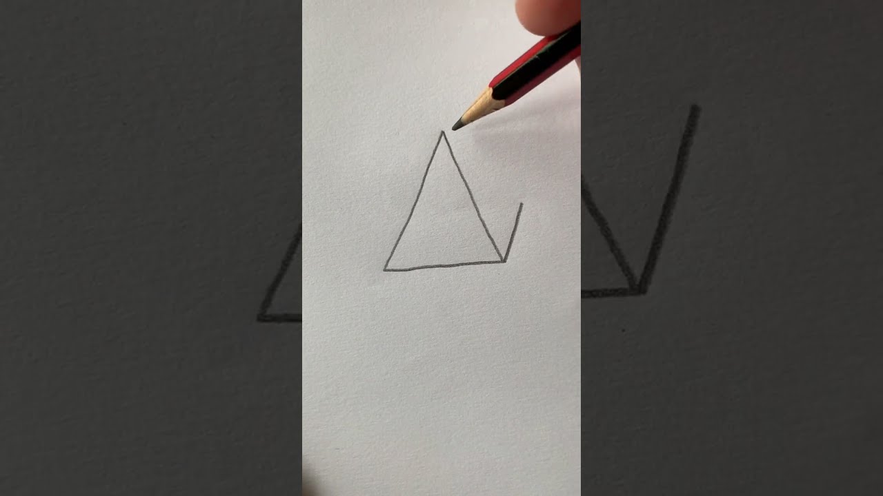 How To Draw A 3D Triangle Art Shorts Howto Howtodraw Drawing 3d Sketch Pencildrawing Shape