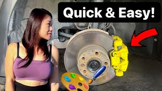 Easiest Way To Paint Your Brake Calipers Without Removing Them F32 428i BMW F30 328i Colored Brakes