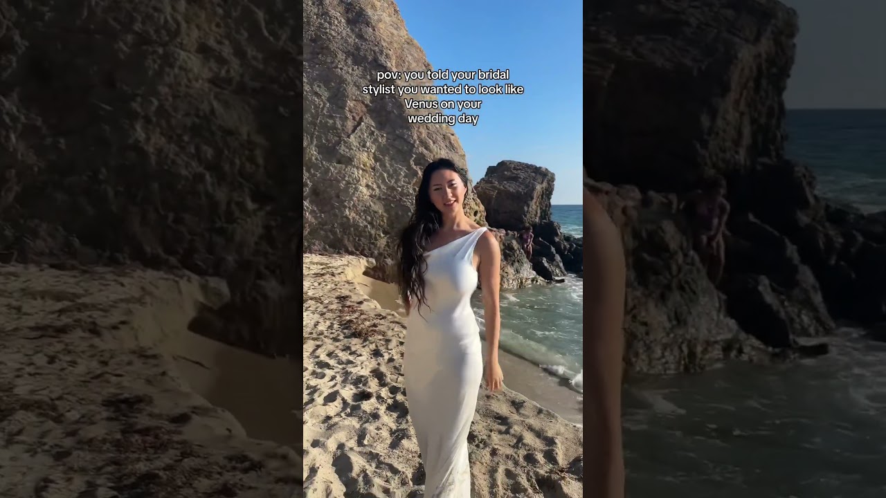 Beach wedding photoshoot 🌊🤍✨ #wedding