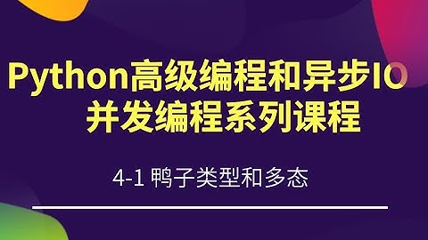4-1 鸭子类型和多态 Python高级编程和异步IO并发编程