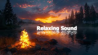 Tranquil Night Ambience 🌙 Cozy Campfire and Piano Music for Deep Sleep - Niar Suono Rilassante