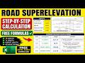 How to Calculate Super Elevation | TR Runoff & RD Explained Step-by-Step"