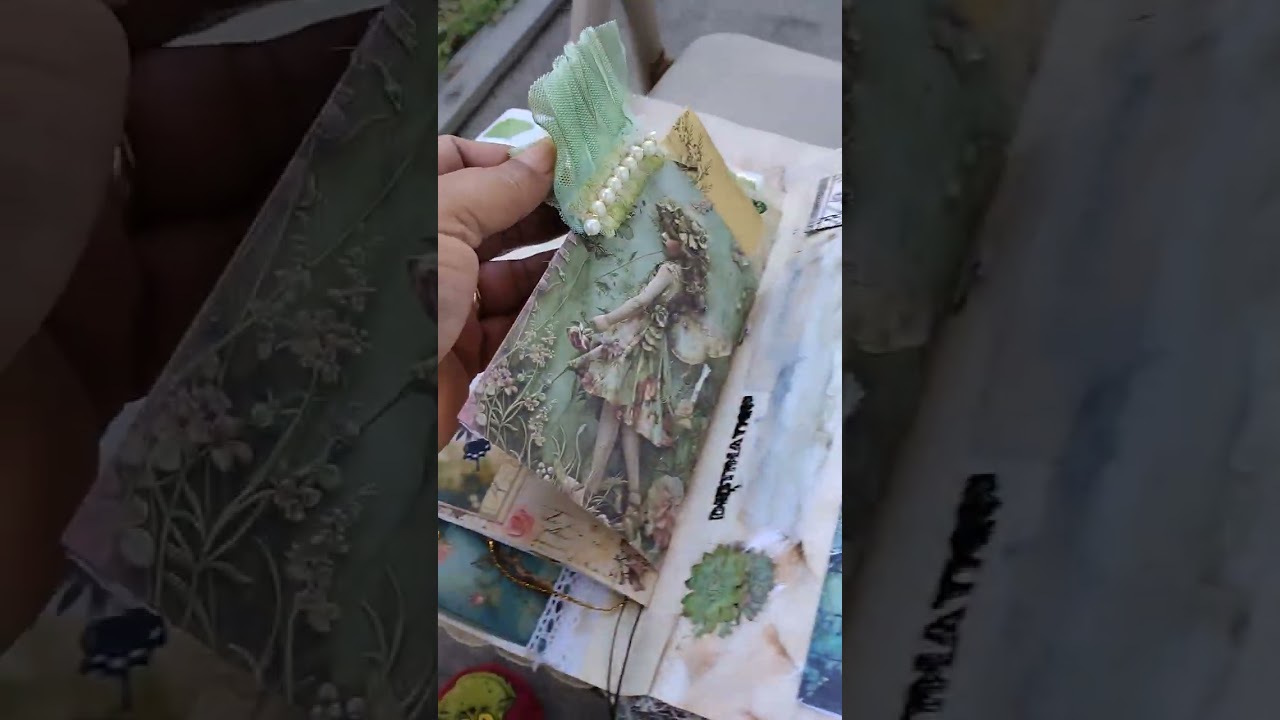 Huge Grungy Fairy Junk Journal No talking Flip Through 