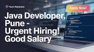 Java developer job in Pune  |Tech mahindra #tech Mahindra #jobs #jobs2025 #javadeveloper #javajobs 