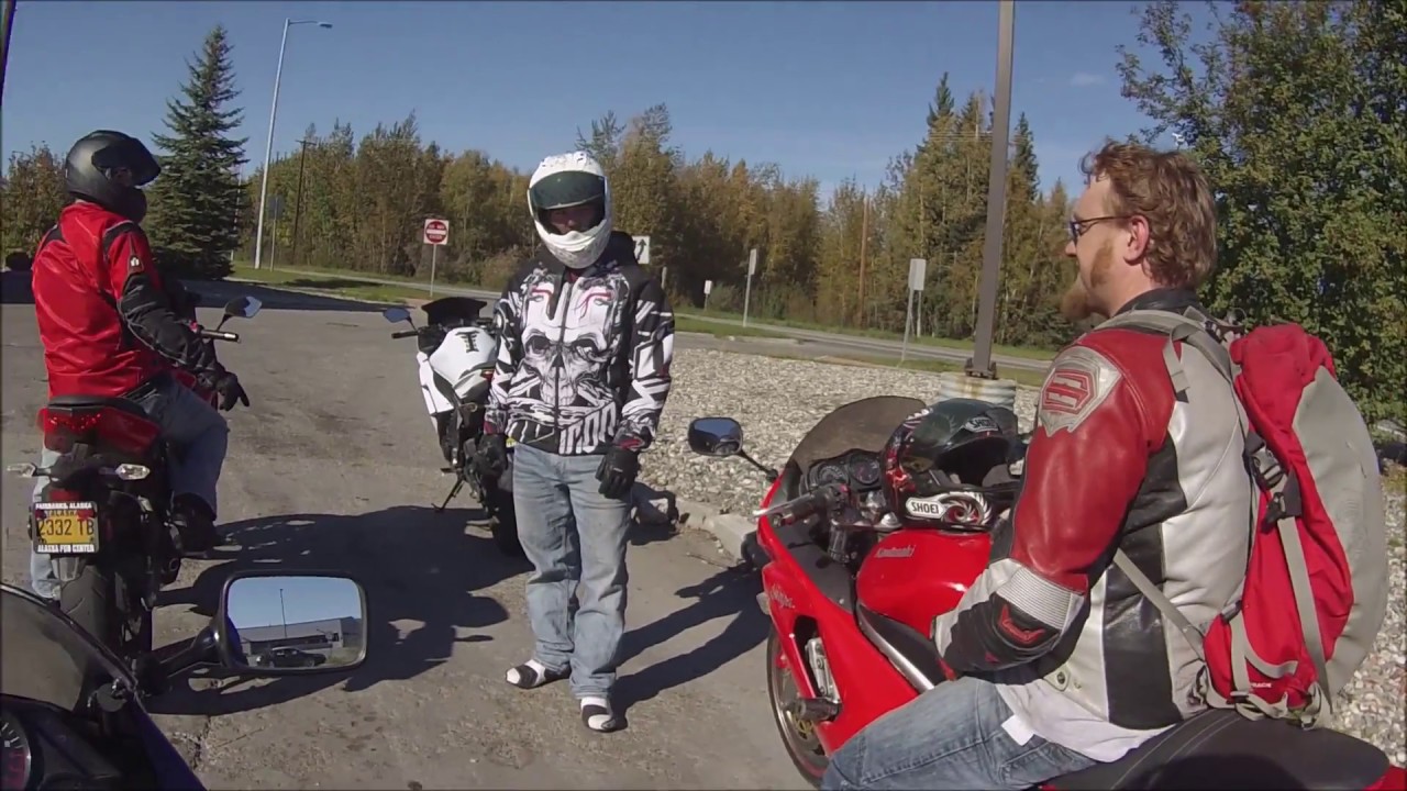 4 Ninja's ride from Fairbanks Alaska to Chatanika Alaska