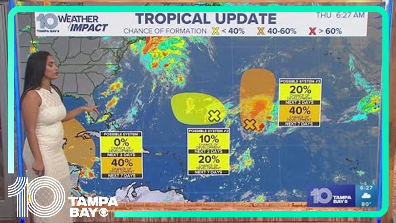 Tracking the Tropics: NHC monitoring 3 different areas for potential ...