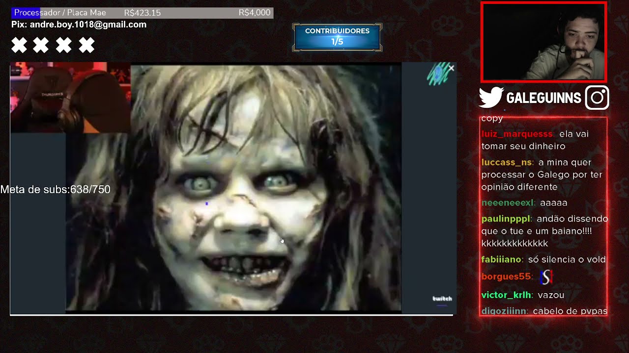 GALEGUIN REAGINDO O SUSTO DO CORINGA KKKKKKKKKK