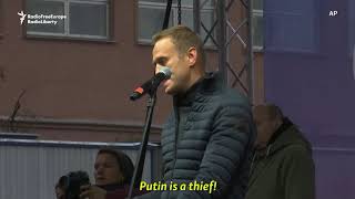 Navalny Addresses Moscow Protest