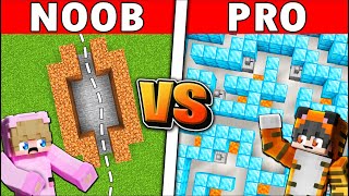 NOOB vs PRO: GIANT MAZE BUILD CHALLENGE! - Minecraft