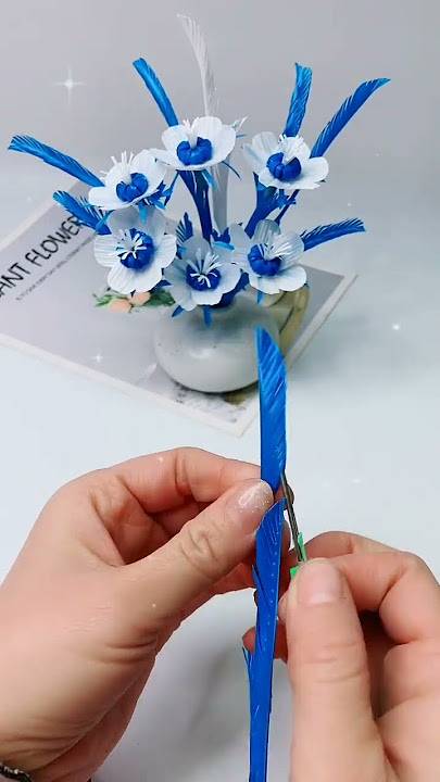 Bunga biru ini bikin ruangan makin estetik 😍🌸 #BungaBiru  #CraftIdeas #DekorasiRumah #Shorts #FYP