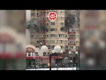 В Красногорске горит жилой дом. Люди выпрыгивают из окон 6-го этажа