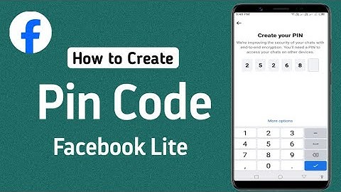 How to create pin on facebook messenger 2024 - Create pin facebook lite
