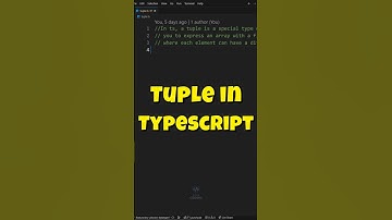 Tuple in Typescript 🔥💯#TypeScript #Tuples #TypeScriptTutorial #WebDevelopment #JavaScript #Coding