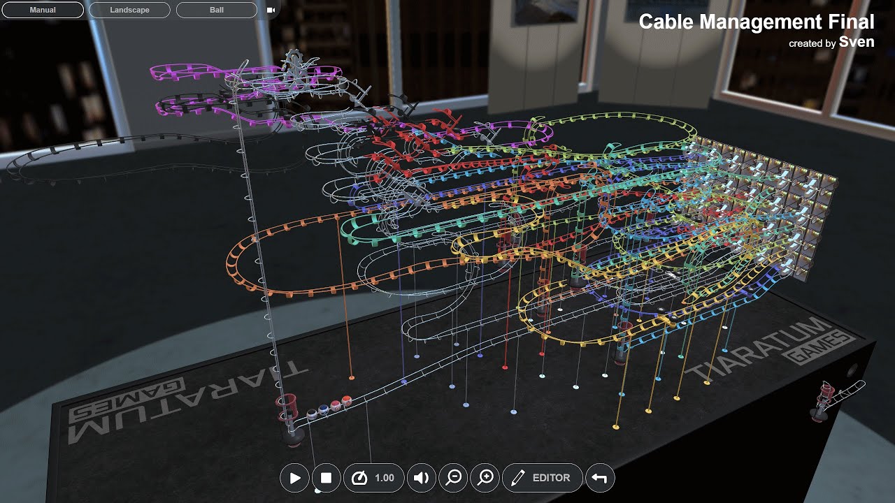 Cable Run Game Marble Run Simulator - Cable Management Machine - YouTube