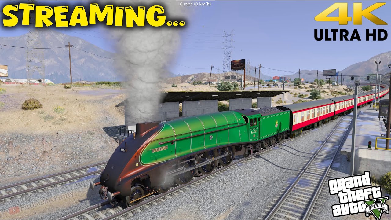 Streaming.... British Railways Mallard K-269 Passenger Train - Grand Theft Auto V