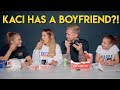 KFC FAMILY MUKBANG - Q&A - Kaci Tells Dad she has a boyfriend 😱