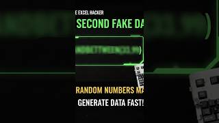 1 Second mein Fake Data taiyar! 🔥 #excel #trending #exceltips #learnexcel #officehacks #viral
