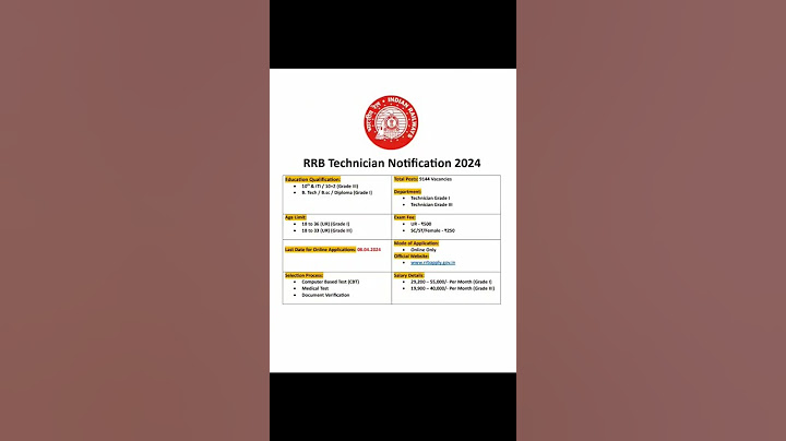 RAILWAY TECHNICIAN VACANCY 2024 | RRB TECHNICIAN NOTIFICATION 2024 | oftenupdates #govermenjobs2024