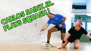 SQUASH. Carlos Sainz training on court! / F1