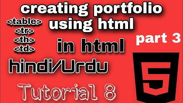 creating portfolio using html | part 3 | html table tag | #bca #html #htmlforbeginners