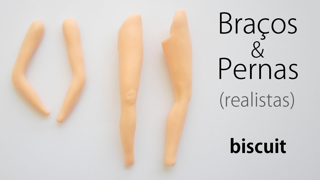 Braços e Pernas em Biscuit | Tutorial