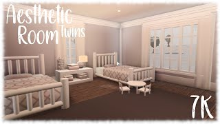 Aesthetic Winter Twins Bedroom 7K BLOXBURG build YouTube
