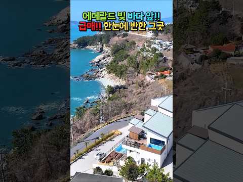 에메랄드 빛 <strong>바다</strong> <strong>앞</strong>!! 창문 가득 담긴 <strong>바다</strong>!! 노을과 야경이 아름다운 전원주택 풀빌라 <strong>펜션</strong> 매매 급매물 #shorts