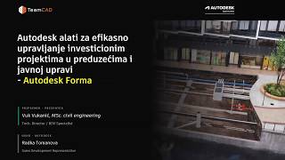 Webinar - Autodesk Forma za upravljanje investicionim projektima u preduzećima i javnoj upravi