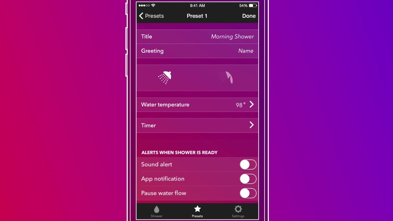 U by Moen Shower How to Personalize and Create Settings with the App
