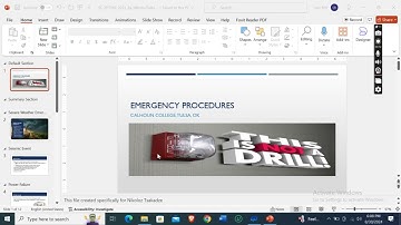 Shelly Cashman Powerpoint | Module 8: SAM Project 1a | Calhoun College Emergency