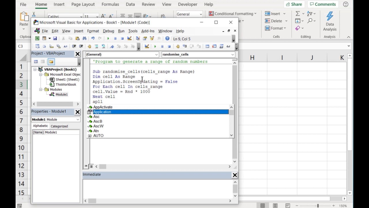 Excel Vba Macro - Random Numbers